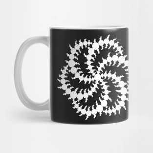 Double Six Sided Triskelion Crop Circle - White Mug